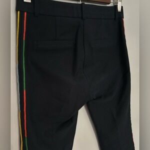 Derek Lam 10 Crosby rainbow embroidered navy crop flare trousers women's size‎ 0